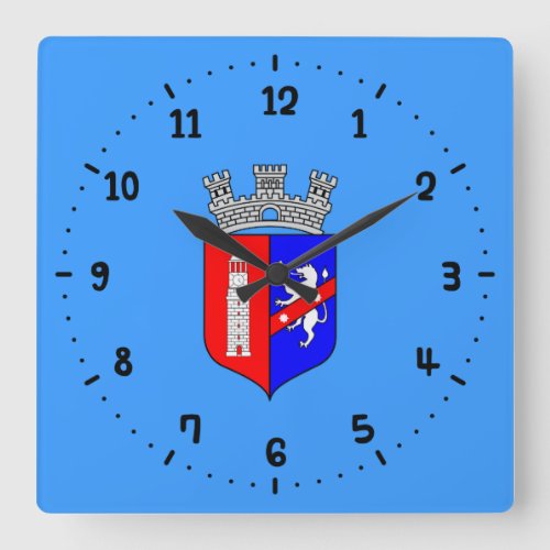 Flag of Tirana Albania Square Wall Clock
