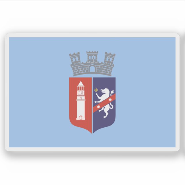 Flag of Tirana, Albania Sticker (Front)