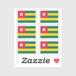 Flag of Togo Collection pack of 6 Sticker