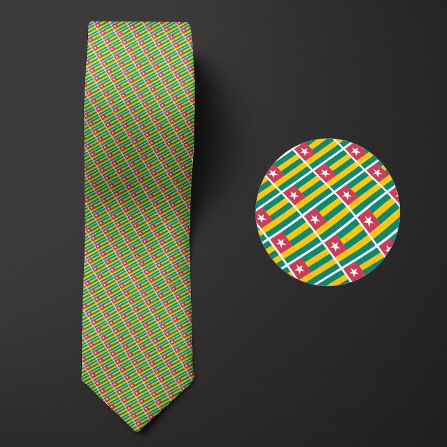 Flag of Togo Pattern Neck Tie (Creator Uploaded)