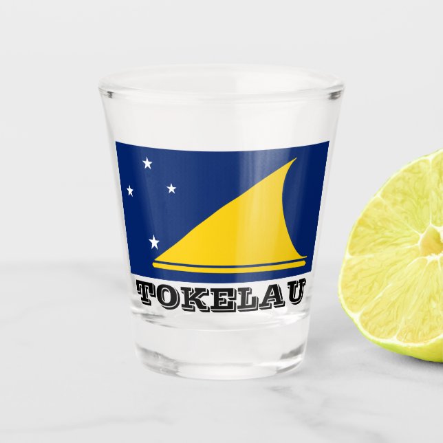 Flag of Tokelau Shot Glass (Front)