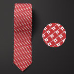 Flag of Tonga Pattern Neck Tie<br><div class="desc">Flag of Tonga Pattern Necktie highlights the national colors of the country from a distance by employing a clever angled design. Upon closer inspection,  the seamless repeatable pattern of tiny flags showcases the country's national banner in an aesthetically pleasing way.</div>