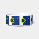 Flag of Topeka, Kansas Bowl<br><div class="desc">Pet Bowl with a design with the flag of Topeka, Kansas. A blue and white flag with a yellow star symbol</div>