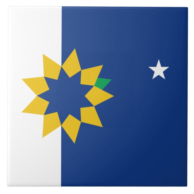 Flag of Topeka (Kansas) Ceramic Tile (Front)