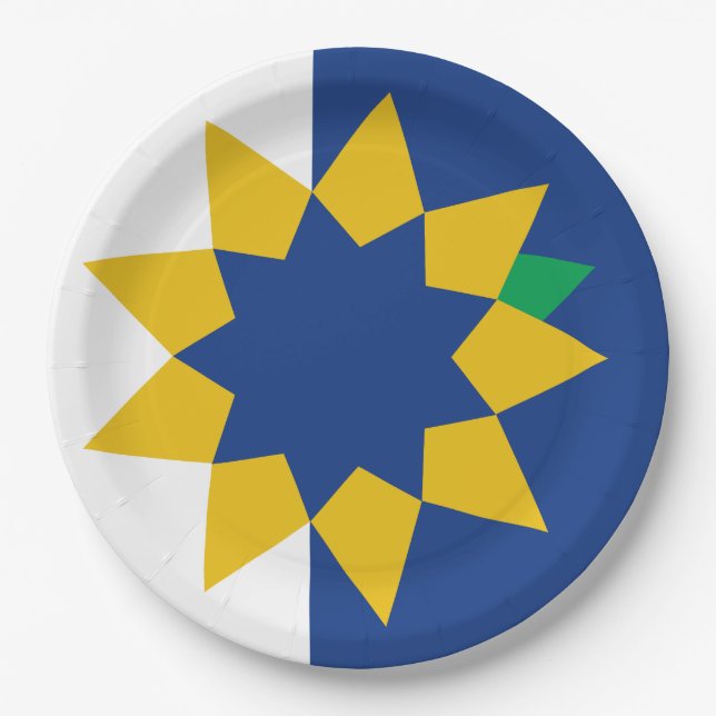 Flag of Topeka, Kansas Paper Plates (Front)