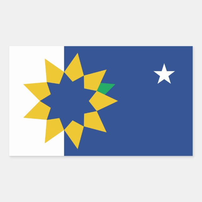 Flag of Topeka, Kansas Rectangular Sticker (Front)