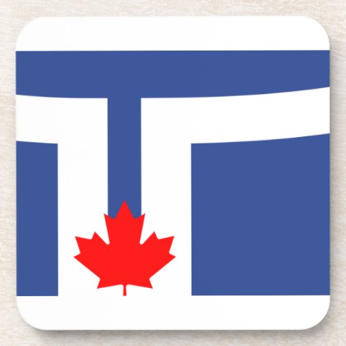 Flag of Toronto Ontario Beverage Coaster