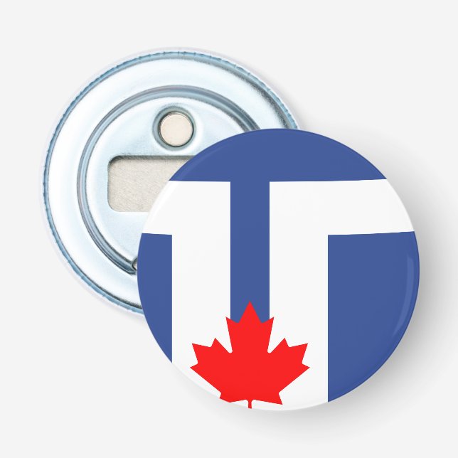 Flag of Toronto, Ontario Bottle Opener (Front)