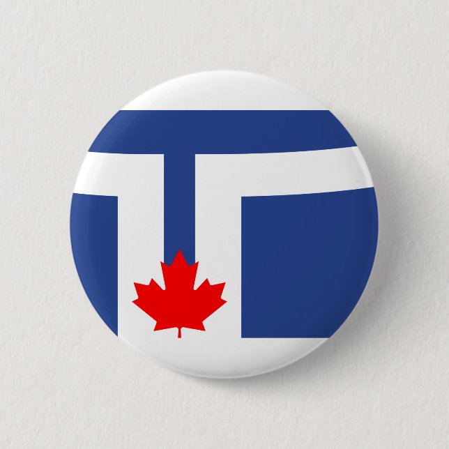 Flag of Toronto, Ontario Button (Front)