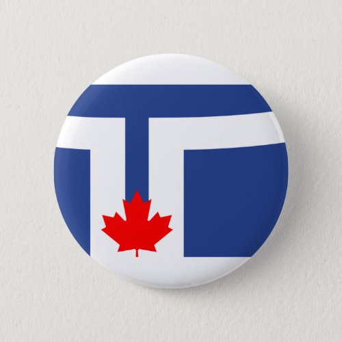 Flag of Toronto Ontario Button
