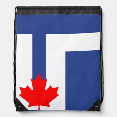 Flag of Toronto Ontario Drawstring Bag