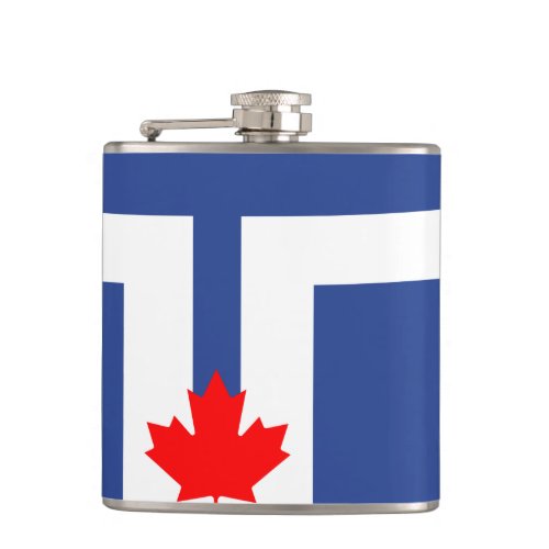 Flag of Toronto Ontario Flask