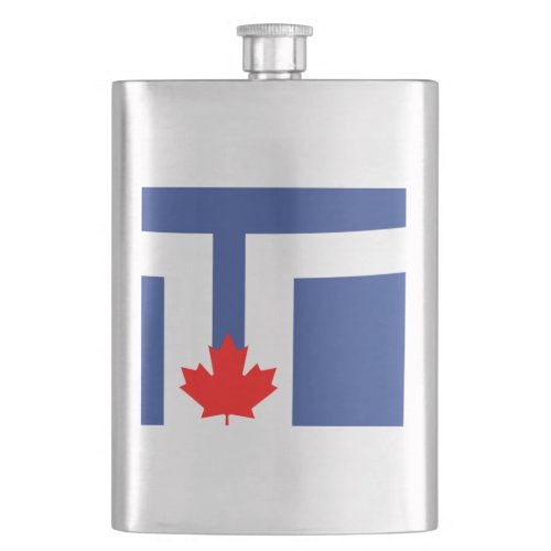 Flag of Toronto Ontario Flask