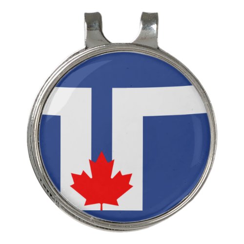 Flag of Toronto Ontario Golf Hat Clip