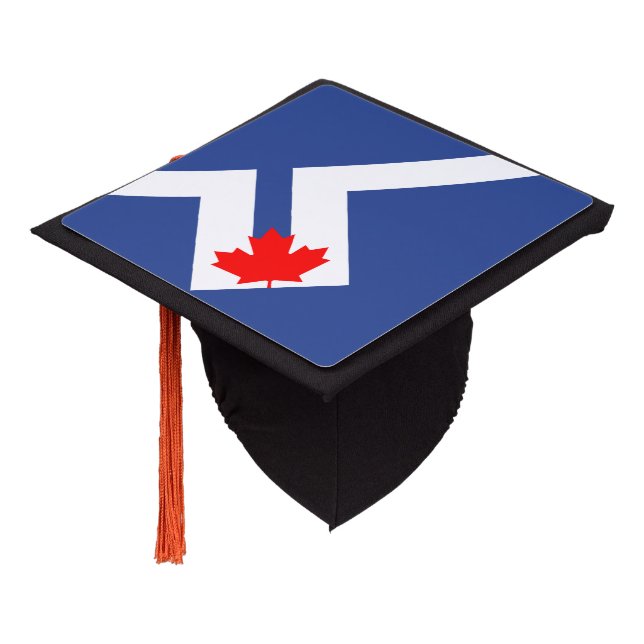 Flag of Toronto, Ontario Graduation Cap Topper (Angled)