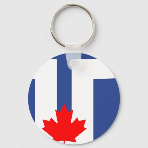 Flag of Toronto Ontario Keychain