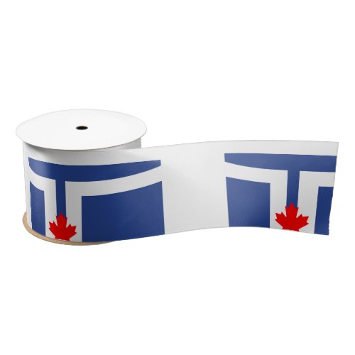 Flag of Toronto Ontario Satin Ribbon
