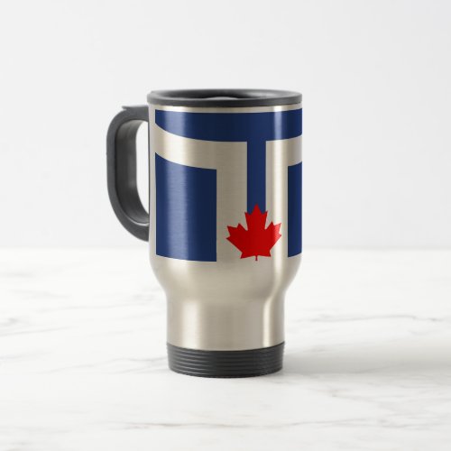 Flag of Toronto Ontario Travel Mug