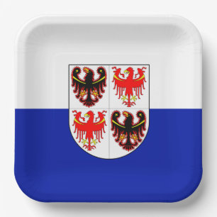 Flag of Trentino-Alto Adige (Italy)  Paper Plates