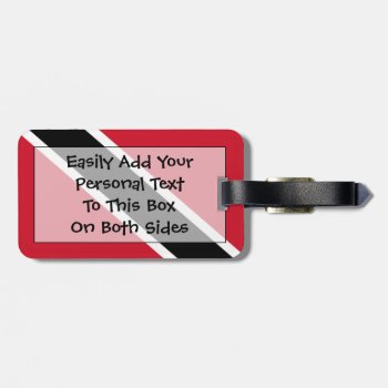 Flag Of Trinidad And Tobago Easy Id Personal Luggage Tag by pjwuebker at Zazzle
