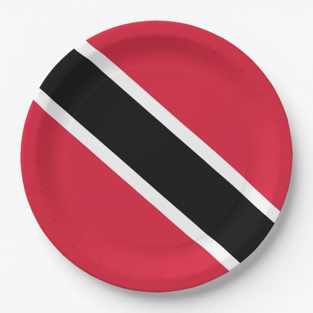 Flag of Trinidad and Tobago Paper Plates (Front)