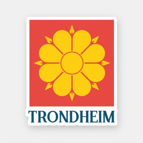 Flag of Trondheim Norway Sticker