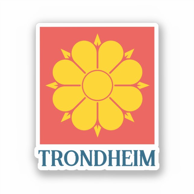 Flag of Trondheim, Norway Sticker (Front)