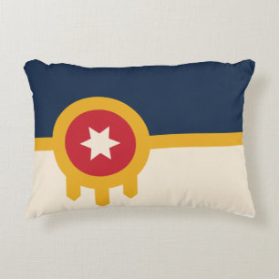 Flag of Tulsa, Oklahoma Accent Pillow