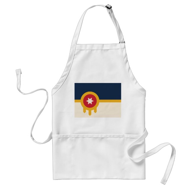 Flag of Tulsa, Oklahoma Adult Apron (Front)
