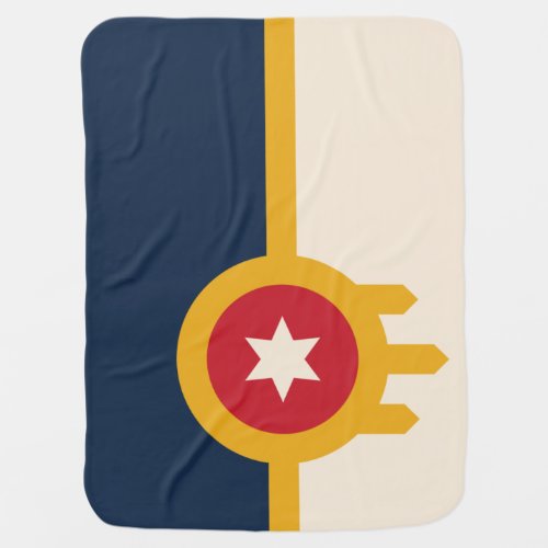 Flag of Tulsa Oklahoma Baby Blanket