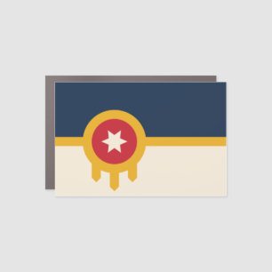 Flag of Tulsa, Oklahoma Car Magnet