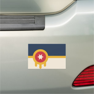Flag of Tulsa, Oklahoma Car Magnet