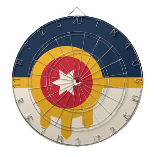 Flag of Tulsa Oklahoma Dart Board