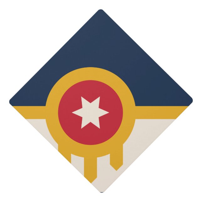 Flag of Tulsa, Oklahoma Graduation Cap Topper (Front)