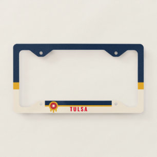 Flag of Tulsa, Oklahoma License Plate Frame