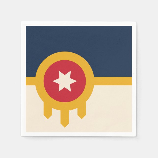 Flag of Tulsa, Oklahoma Napkins (Front)