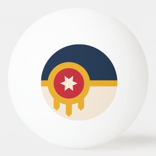 Flag of Tulsa Oklahoma Ping Pong Ball