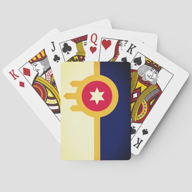 Flag of Tulsa, Oklahoma Poker Cards (Back)