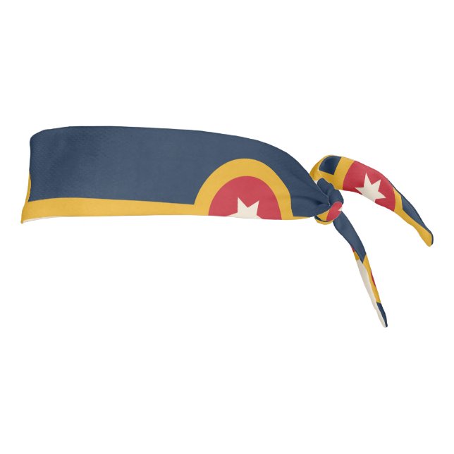  Flag of Tulsa, Oklahoma Tie Headband (Rotate 90)