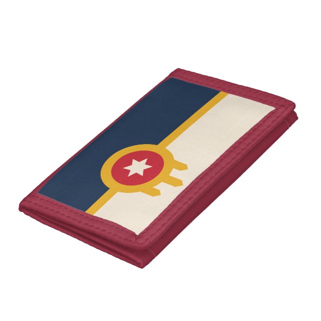 Flag of Tulsa, Oklahoma Trifold Wallet (Bottom)