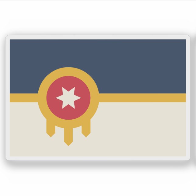 Flag of Tulsa, Oklahoma, USA Sticker (Front)