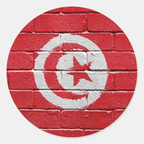 Flag of Tunisia Classic Round Sticker