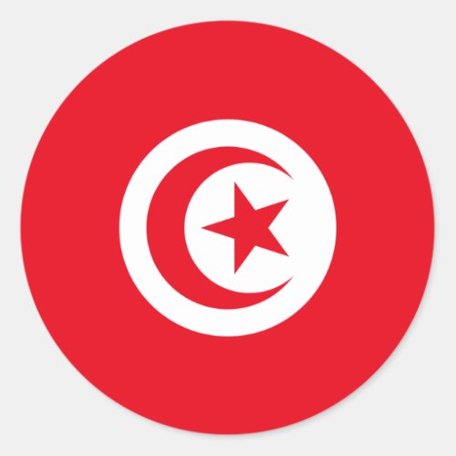 Flag of Tunisia Classic Round Sticker