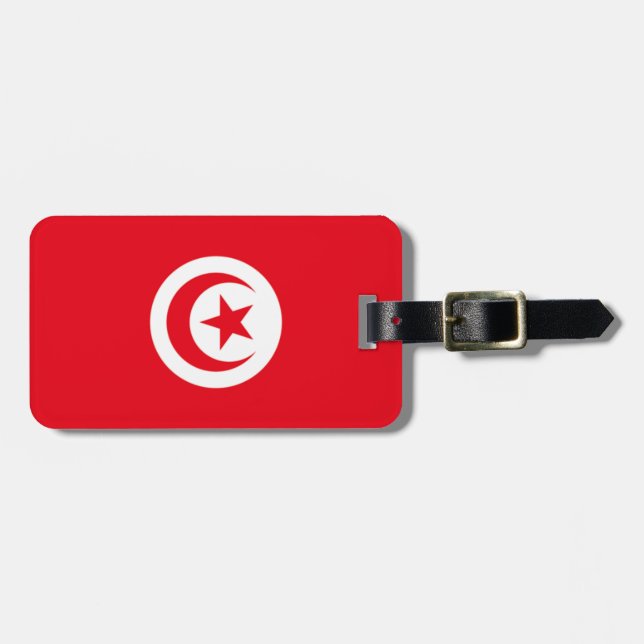 Flag of Tunisia Easy ID Personal Luggage Tag (Front Horizontal)