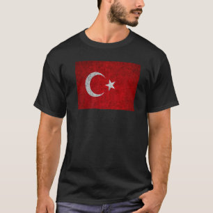Flag Of Turkey For Vintage Turkey Cool Turkish Fla T-Shirt