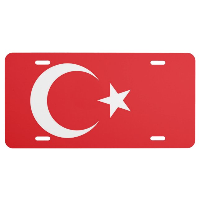 Flag of Turkey License Plate (Front)