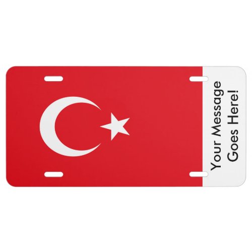 Flag of Turkey License Plate