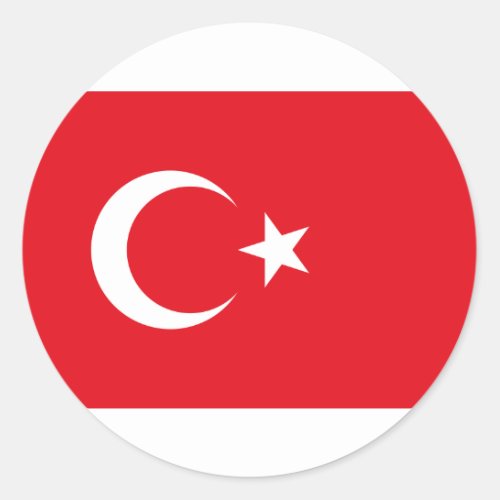 Flag of Turkey Products Classic Round Sticker