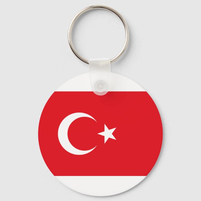Flag of Turkey Products Keychain (Front)