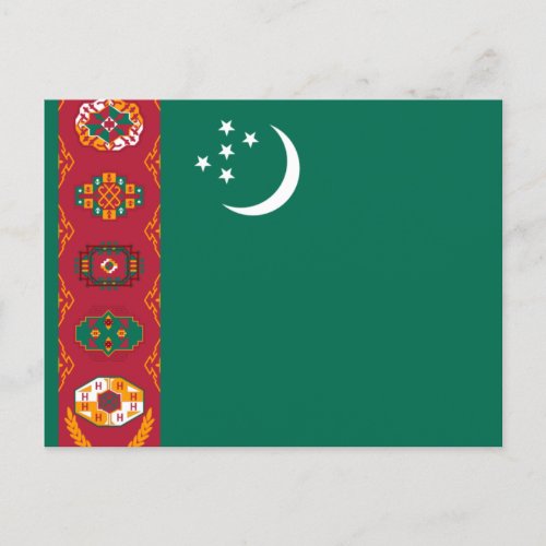 Flag of Turkmenistan Postcard